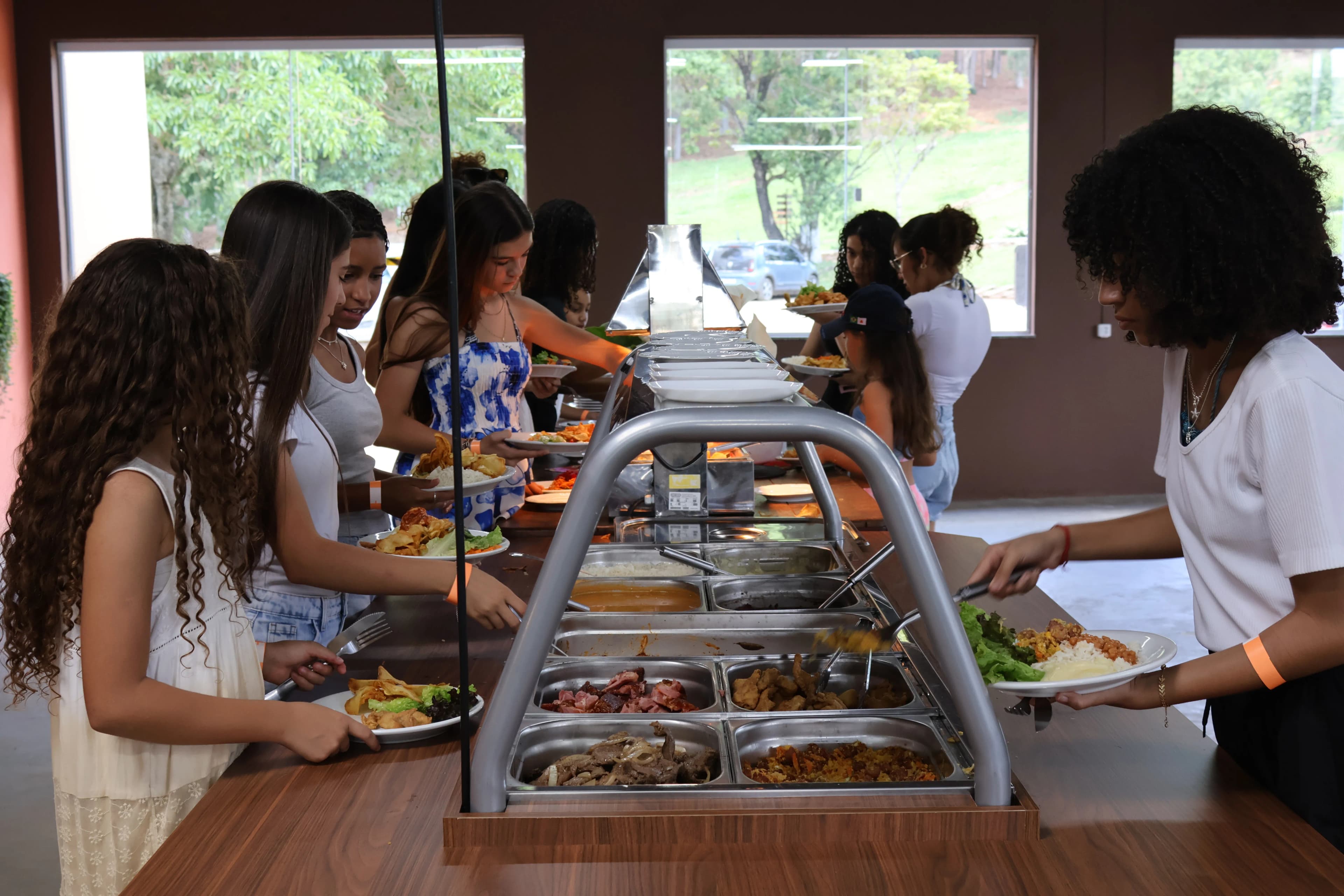 Buffet completo do restaurante